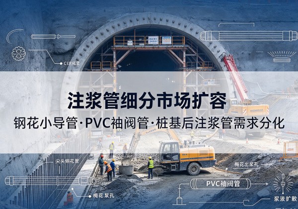 桦甸注浆管细分市场扩容，隧道钢花小导管、PVC 袖阀管、桩基后注浆管需求分化